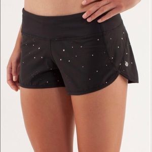 Lululemon Speed Shorts; Black Twinkle